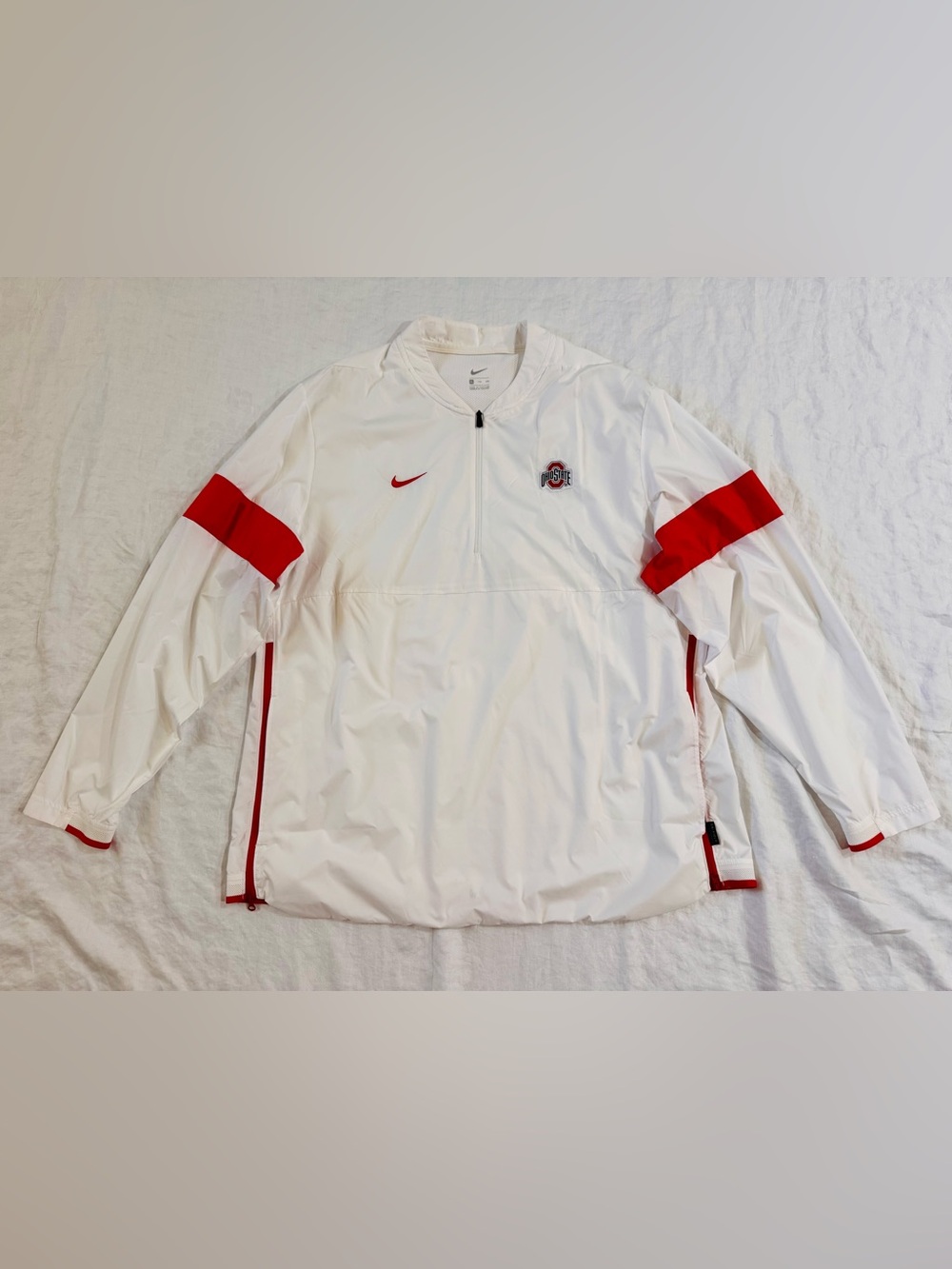 Nike Ohio State Buckeyes On-Field Sideline Hot Jacket White 2XL